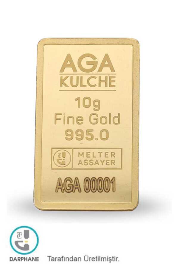 AgaKulche 10 Gram Altın (995) 24 Ayar Külçe Altın