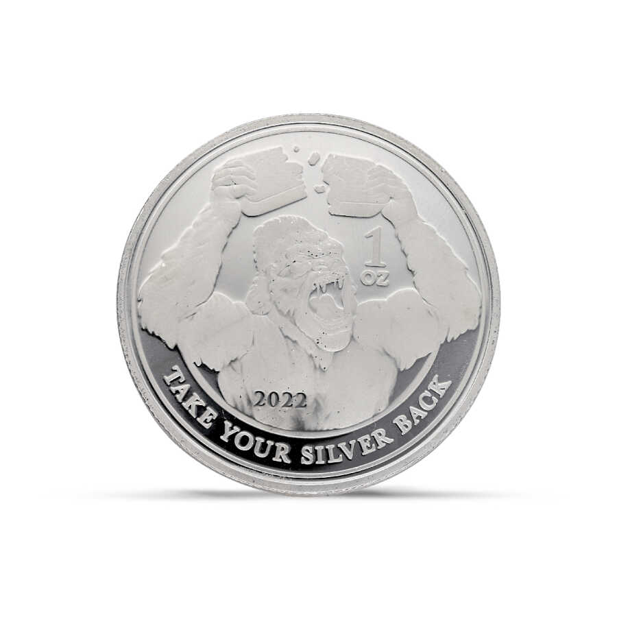 Gorilla 1 Ons Gümüş Coin 999