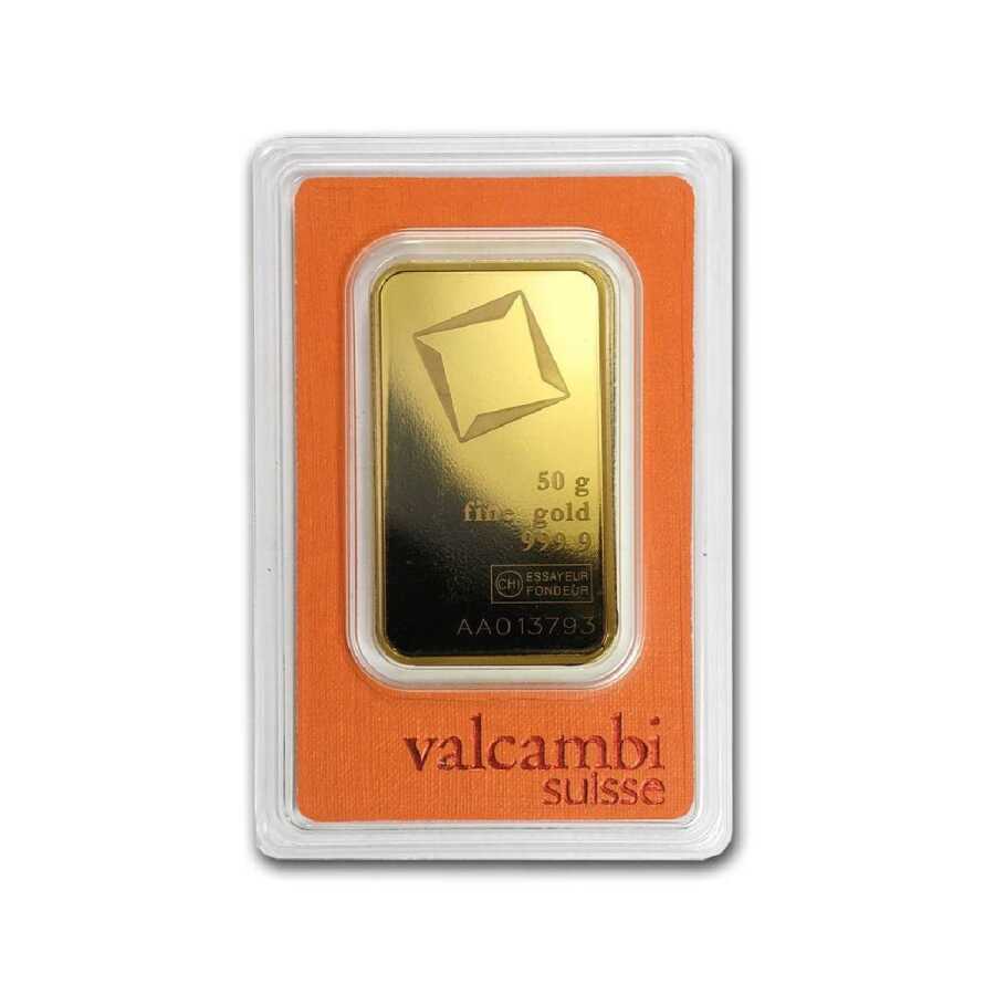 Valcambi 50 Gram Orange Gold Bar (999.9) 24 Ayar Külçe Altın