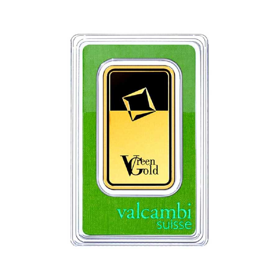 Valcambi 50 Gram Green Gold Bar (999.9) 24 Ayar Külçe Altın