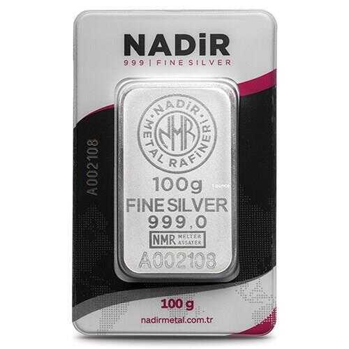 Nadir Metal 100gr Gümüş Külçe 999.0